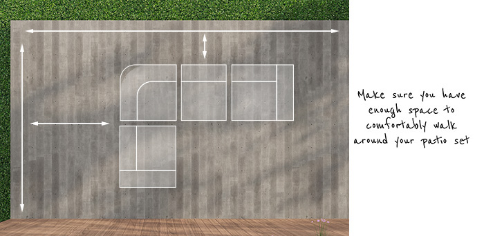 patio furniture dimensions
